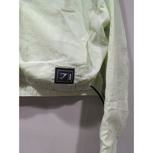 Gymshark Women's Cropped Windbreaker 1/2 Zip Size M Green Athletic Lightweight - Picture 4 of 7